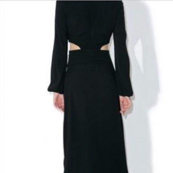 Wildfox Black Cut It Out Long Sleeve Flowy Maxi Dress New Size Size Small - Picture 2 of 8